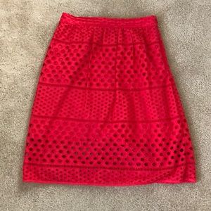 Loft Eyelet A Line Skirt